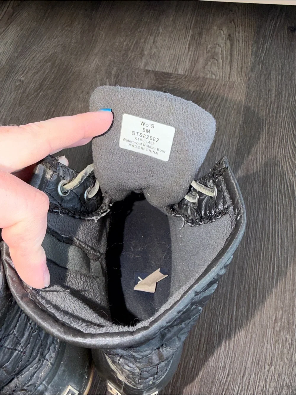 Sperry Black and Brown Duck Rain Boots